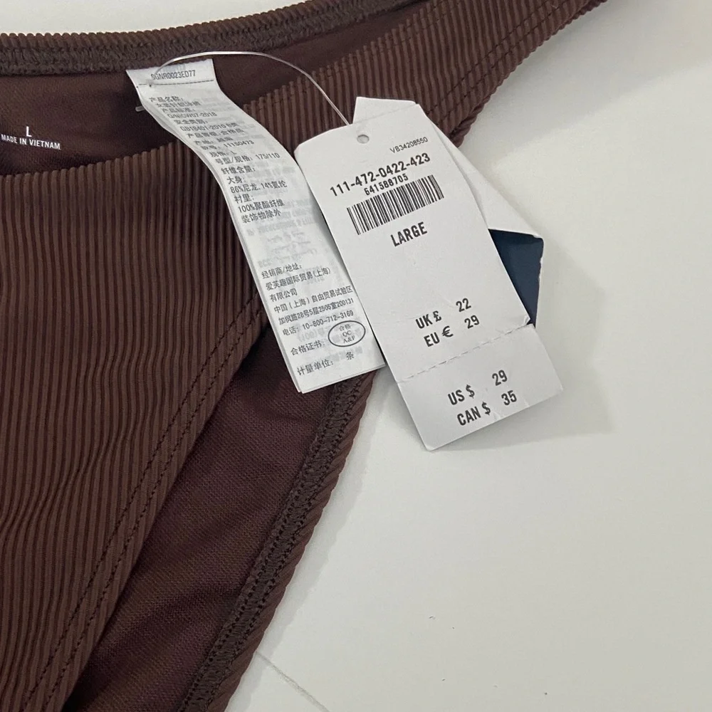 5 for $20 bundle offer Abercrombie & Fitch Chocolate Bikini Bottom - Picture 2 of 3